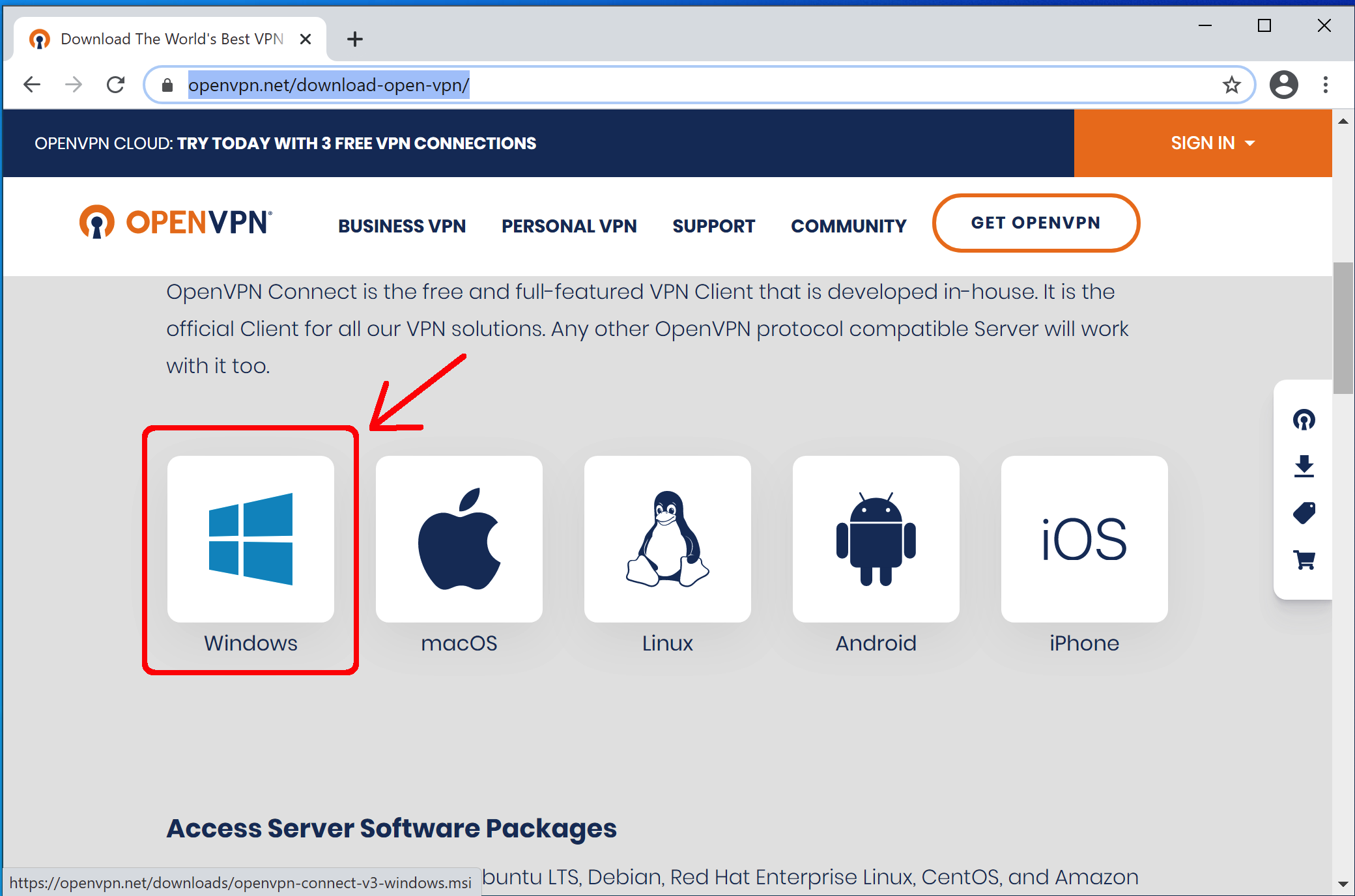 download openvpn client windows 7 32 bit